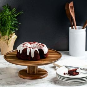 Better Homes & Gardens Acacia Wood Round Cake Stand