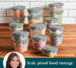 30-Piece Leak-Proof Stacking Food Storage Container Set, Gray Lids