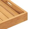 Serving Tray 19.7"x19.7" Solid Wood Teak