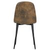 Set of 4 Scandinavian velvet chairs -Suede brown