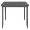 TREXM 6-Piece Kitchen Dining Table Set Wooden Rectangular Dining Table, 4 Fabric Chairs and Bench Family Furniture (Gray)