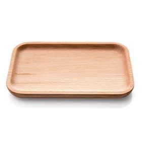 Kitchen Supplies Rectangular Cutlery Tray Tea Tray (Color: Natural, size: 20x13x1.5 cm)