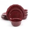 Lace 12-Piece Dinnerware Set, multi-color